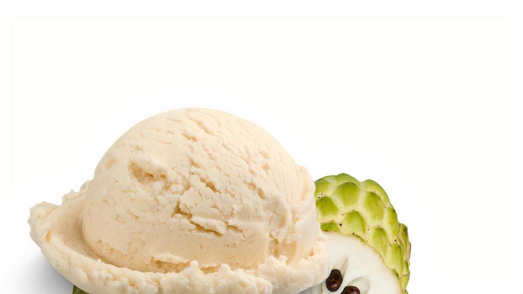 Custard-Apple · A combination of ice cream and creamy custard-apples, is next level dessert goodness. I guarantee you will love it!

All our products are made without eggs and preservatives. 

Allergy information: Contains dairy. Made in a facility that uses nuts.