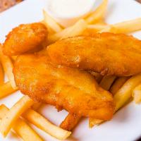 Fish & Chips · Serve w/ tartar lemon, ketchup