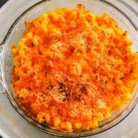 Home Style Mac · Aged Cheddar Sauce, Shredded Cheddar  and Bread Crumbs