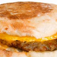 English Muffin Breakfast  with sausage · 