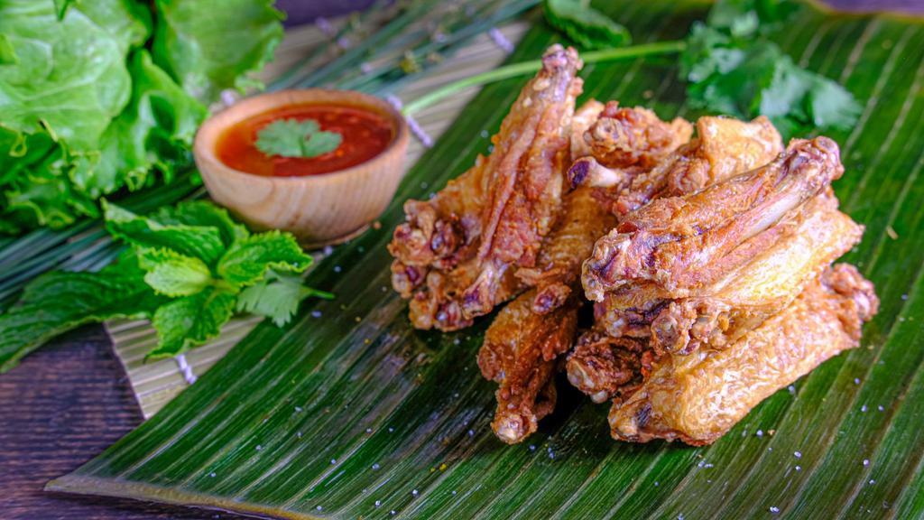 Salted Wings ปีกไก่ทอด · Thai country-style chicken wings.