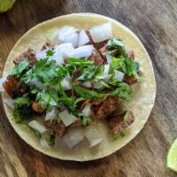 Street Taco (1) · White Corn Tortilla, Cilantro, Onion, & Fresh Lime
