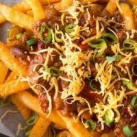 Chili Cheese Fries · chili con carne, melty cheese, green onion