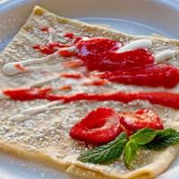 Nutella And Fresh Strawberries Crepe · The combination of fresh Strawberries and Nutella make this crepe an old-time favorite.