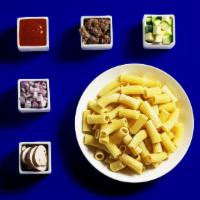 Rigatoni · Build your own pasta with your choice of sauce, toppings, and garnishes!