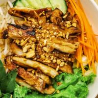 Tofu Vermicelli Bowl · Thin rice noodles served with grilled tofu, lettuce, cucumbers, carrots and fresh herbs. 
Ga...