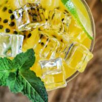 Passion Fruit Lemonade · Fresh passion fruit juice with freshly squeezed lemon juice.
