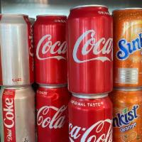 Sodas · Coke, sprite, orange diet coke.