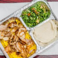 Kid's Falafel Rice Plate · Includes rice 2 complimentary items and juice.