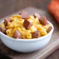 Little League Mac · A pint-sized Classic Mac with all-beef hot dogs.