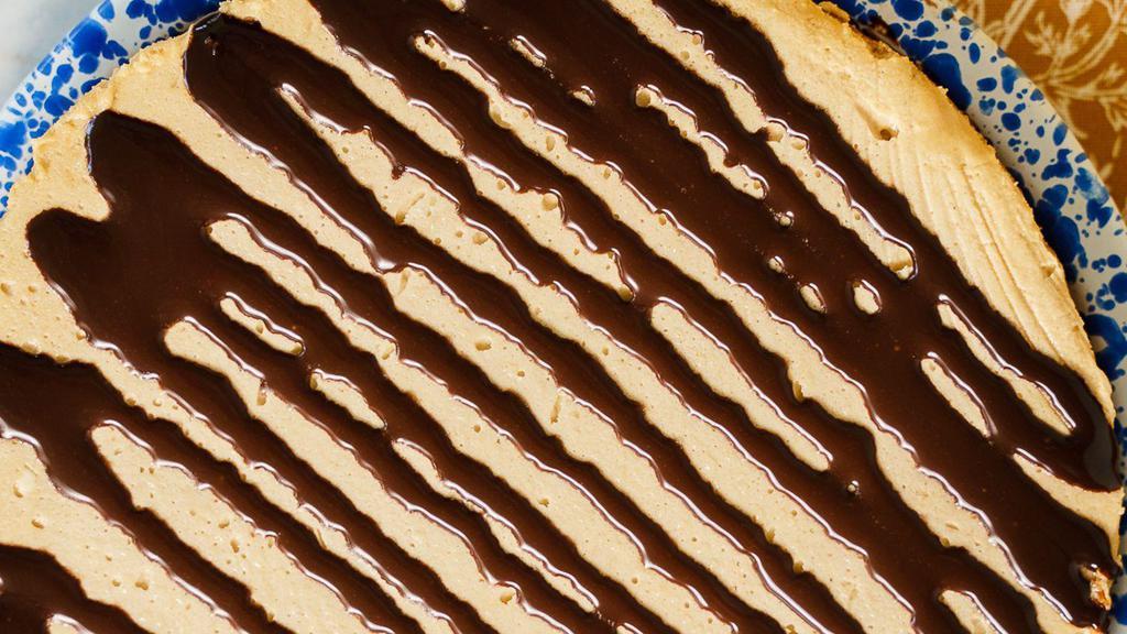 Whole Peanut Butter Pie · Creamy peanut butter filling inside a crunchy graham cracker crust and drizzled with homemade chocolate sauce. 8 big slices.