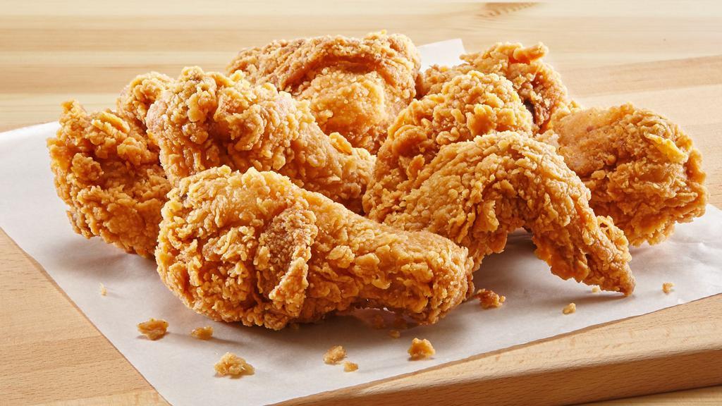 Crispy Chicken Mix (16pc) · It includes four fresh crispy chicken breasts, four legs, four wings, & four thighs.