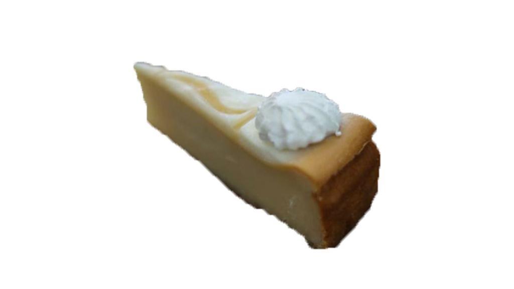 Dulce de Leche · A creamy cheesecake is swirled with dulce de leche