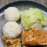F10. Salmon Teriyaki With Rice · 