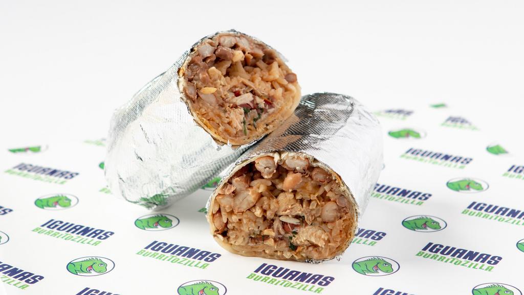Regular Burrito · Just meat, beans, rice, fresh salsa.