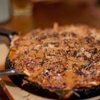 Okonomiyaki · Savory japanese pancake, our specialty (please allow minimum of 30 mins to cook).