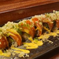 Sunshine (8pcs) · New. In: shrimp tempura and spicy hamachi, out: fresh sake, avocado, green onion, three diff...