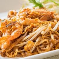 Pad Thai · Thin rice noodles, egg, bean sprouts, chive and your choice of chicken or pork or veggies or...