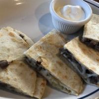Quesadillas Chica · Your choice of meat, steak, chicken, carnitas, pastor, grilled flour tortillas with cheese.s...