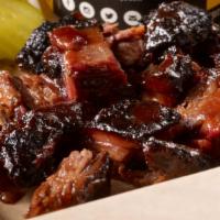 Brisket Burnt Ends · Slow-smoked in our pit, tossed in our sweet barbeque sauce.