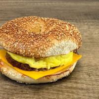 Bagel, Meat, Egg, & Cheese · Bagel with scrambled egg and choice of meat and cheese.