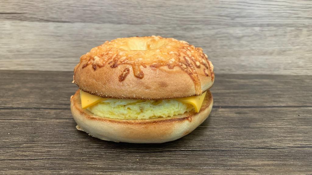 Bagel, Egg, & Cheese · Bagel with scrambled egg and choice of cheese.