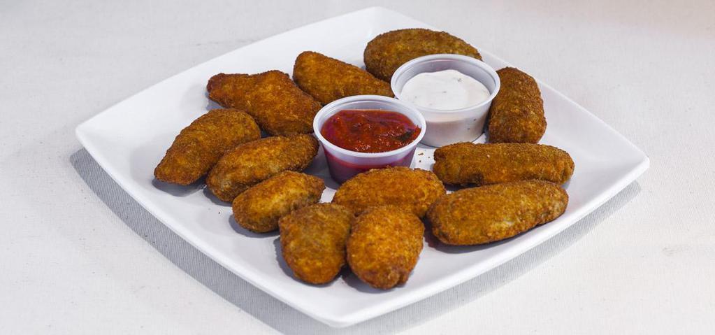 Jalapeño Poppers  · Golden fried jalapeño stuffed with cream cheese served with ranch dressing.