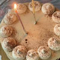 *Mocha Torte · Chocolate cake filled and iced with mocha buttercream (We can write a message directly on th...