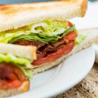 Big BLT · Thick cut bacon, butter lettuce and tomato on toasted sourdough.