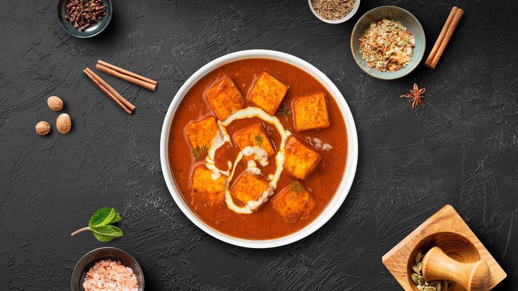 Paneer Tikka Masala · Paneer cooked in a creamy tomato gravy and freshly ground spices