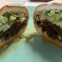 Bulgogi Sandwich · Beef, onion, cheese, lettuce, jalapeño.