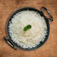 Basmati Rice · Aromatic Basmati rice cooked with steam