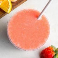 K2 Smoothie · Orange juice, banana, honey, protein powder, strawberry. . Pineapple juice added upon request
