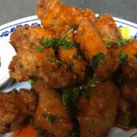 Buffalo Wings (12) · Plain, BBQ, or Spicy.