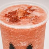 BerryCloud · Strawberry Oolong Tea Slush topped with Strawberry Bits