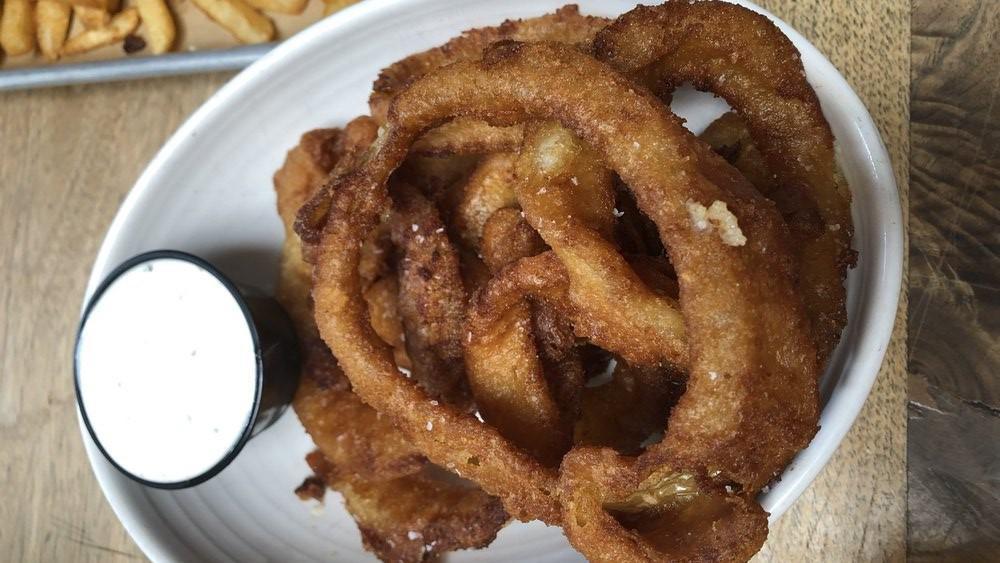 Beer Battered Onion Rings · Side house ranch