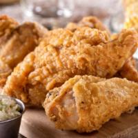 Halal White Fried Chicken Mix · HALAL! Crispy battered and deep-fried to golden-perfection mixed chicken with thighs, breast...