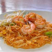 Pad Thai · Fresh pan-fried noodles tossed with fresh green onions, bean sprouts, tofu, egg.