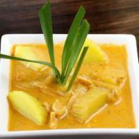 Yellow Curry (Kaeng Karee) · Yellow curry paste in coconut milk with potatoes and onions.