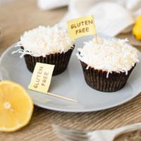 GLUTEN FREE Lemon Coconut · Lemon Cake with cream cheese frosting rolled in coconut flakes.
