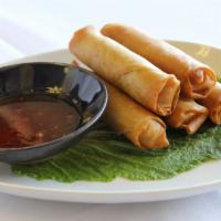 5 Vegetable Lumpia · House-made Filipino spring rolls with a medley of aromatic vegetables & tofu.