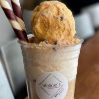 Chocolate Chip Cookie Dough Halo Halo · House-made Edible Chocolate Chip Cookie Dough topped with shaved ice and ice cream