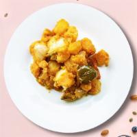 Spud-tacular Home Fries · Potatoes cut into cubes and stir fried with onions and peppers