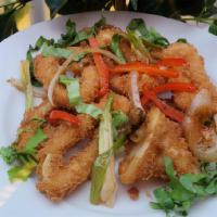 Deep Fried Calamaries in Fish Sauce · Mực Chiên Giòn/ Nước Mắm)
