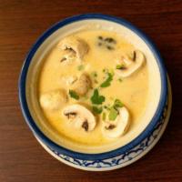 Tom Kha Noodle · A distinctive soup with coconut milk, lemongrass, galangal, kaffir lime leaf, bean sprout, c...