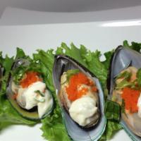 Baked Mussel · Baked mussel with house sauce