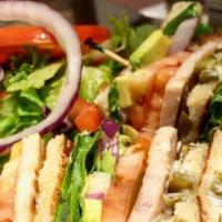 Club Sandwich · Sourdough bread, mayo, turkey, bacon, lettuce and tomatoes.