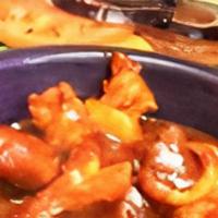 Camarones a La Diabla · Hot. Shrimp in spicy sauce.