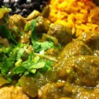 Chile Verde · Pork with green chile.