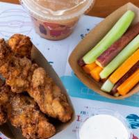 Kids Chicken Strips Combo · 3 Delicious, juicy, crispy Chicken Strips. • Gluten Free. • Heirloom Chicken from Cooks Vent...